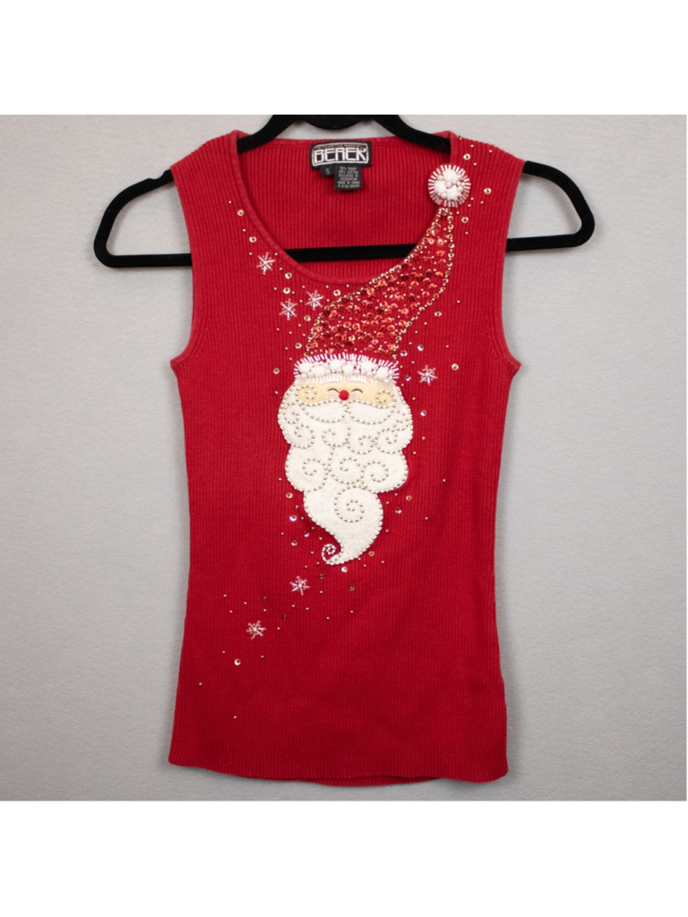 Berek Santa beaded ribbed tank top-S